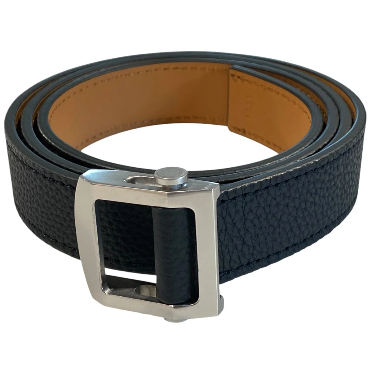 HERRIE HOLELESS BELT/DIPLO FJORDローラーバックル式レザーガチャベルト