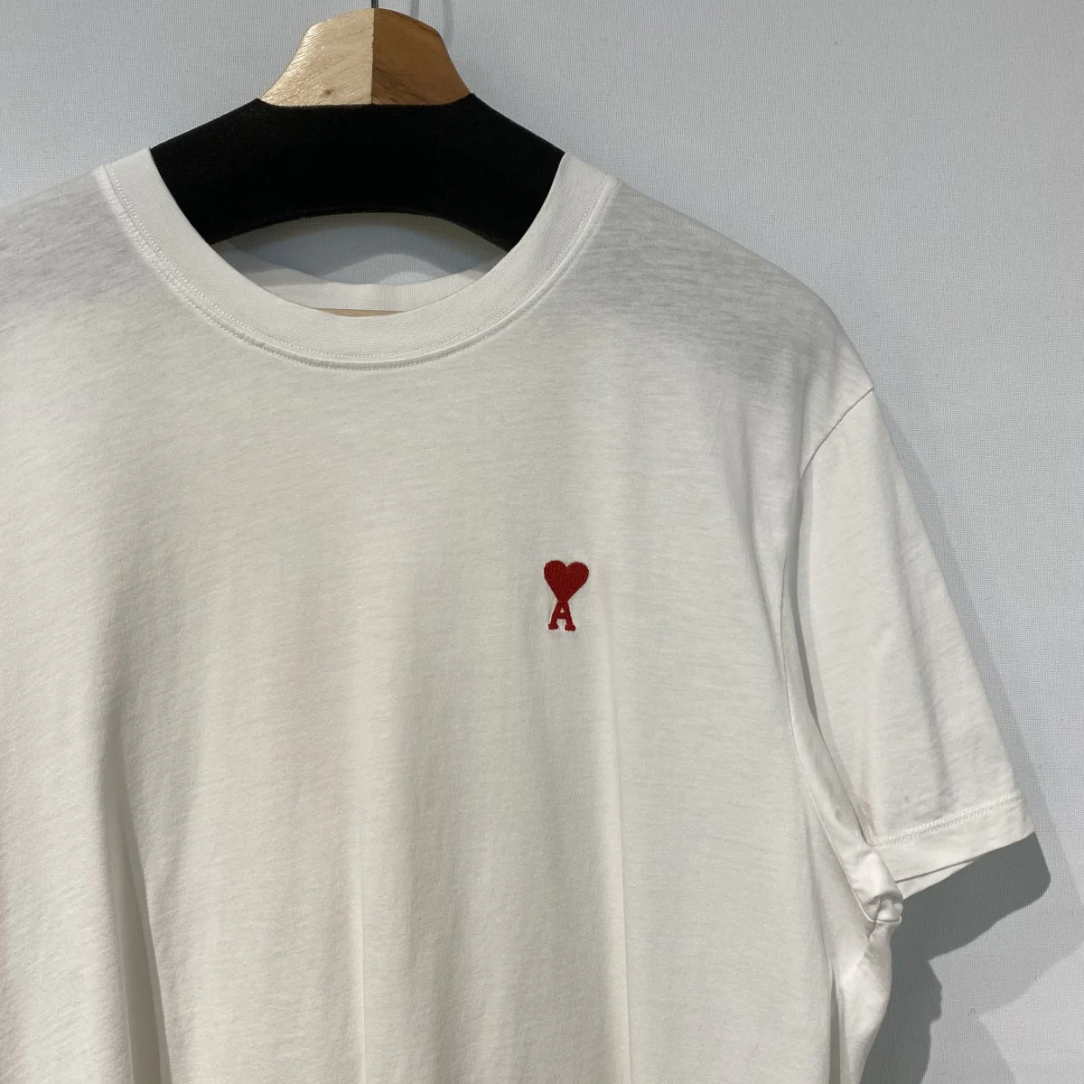 Organic Cotton Ami de Coeur T-shirtアミドゥクール刺繍Tシャツ - Image 4