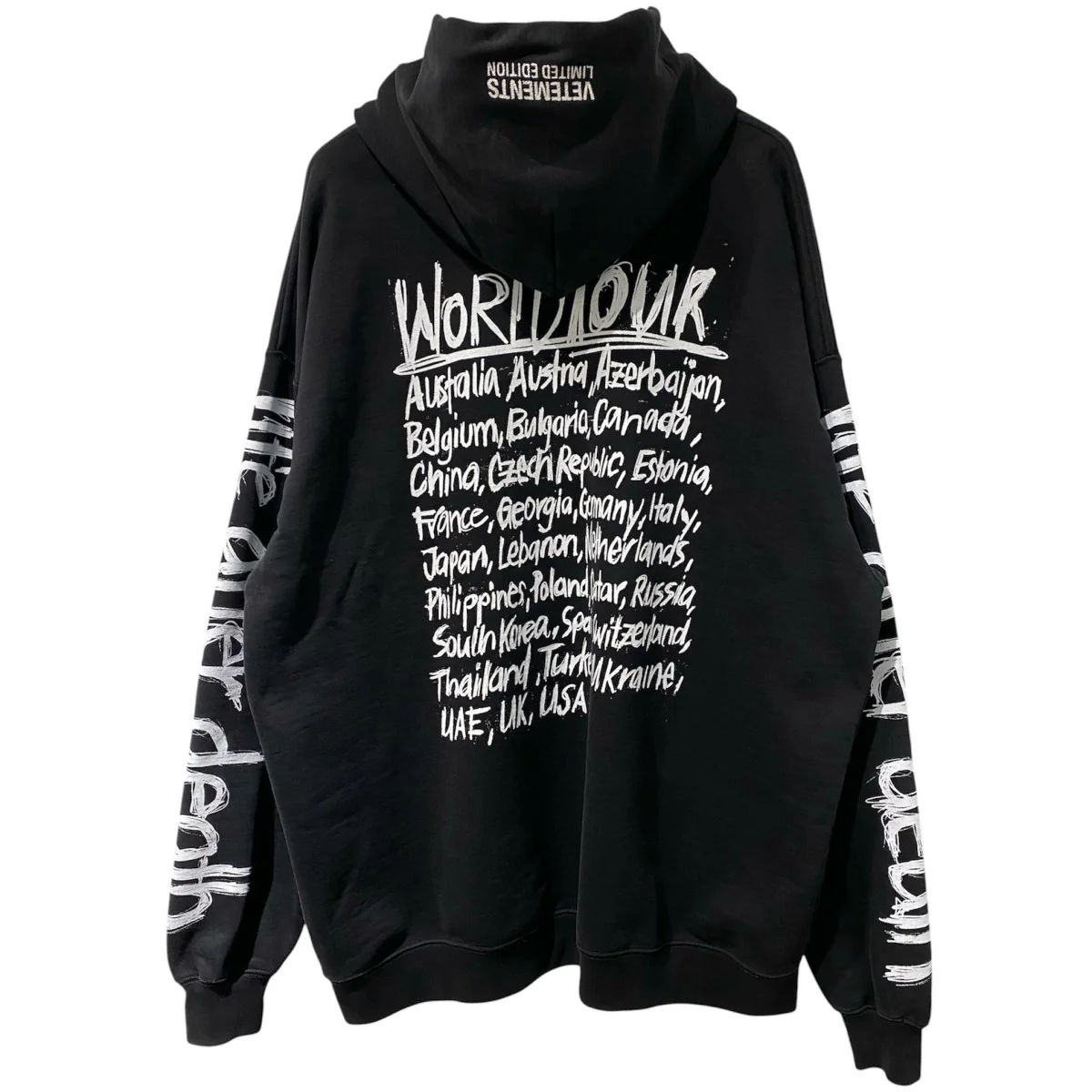 21AWWorld Tour Logo HoodieオーバーサイズワールドツアープリントフーディパーカーUA52TR910W - Image 3