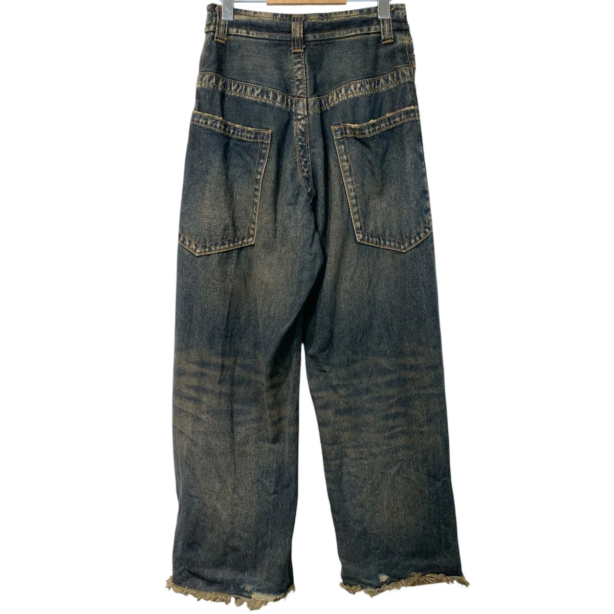 24AWPartly Huge Design Pants Vintageヴィンテージカットオフ加工バギーデニムパンツ - Image 3