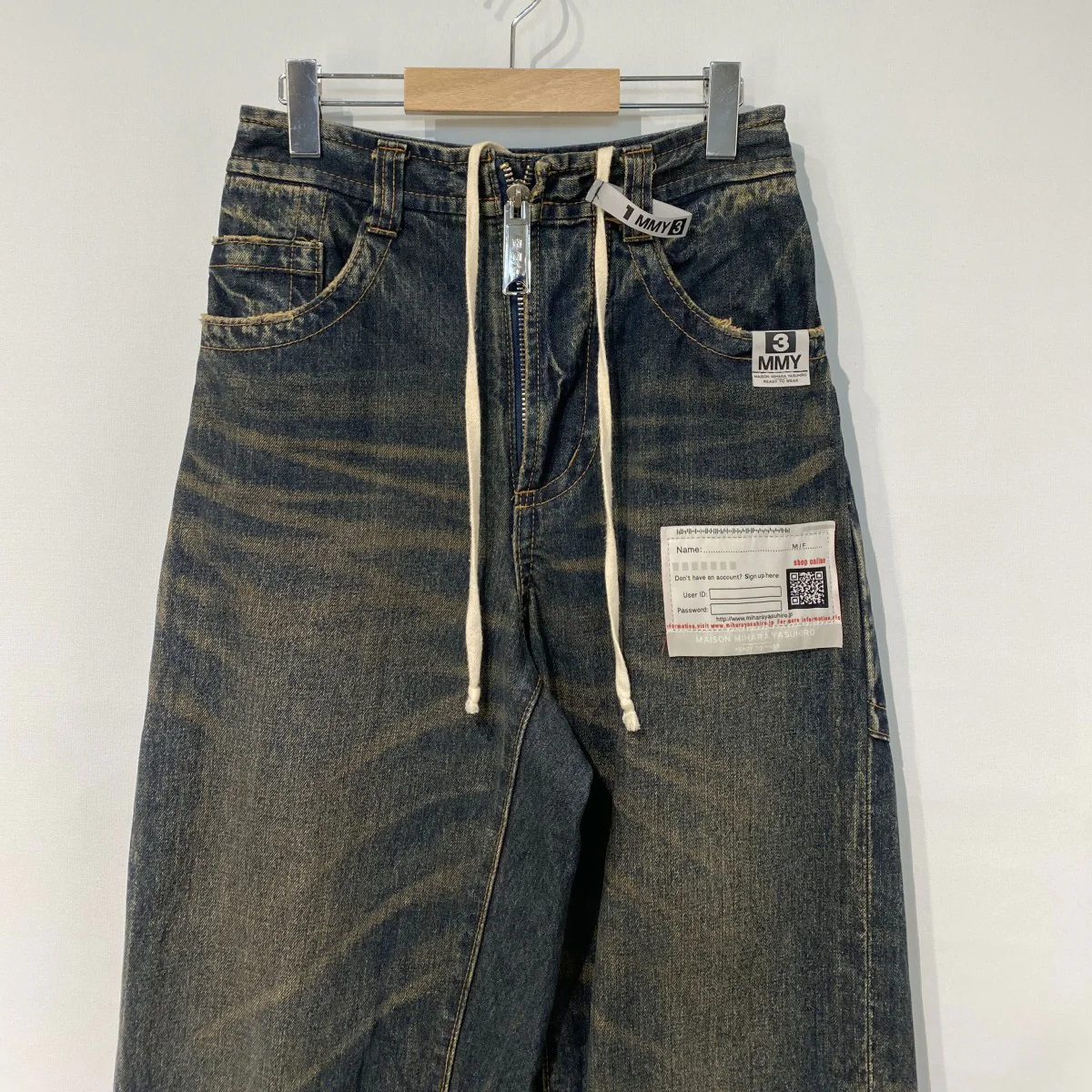 24AWPartly Huge Design Pants Vintageヴィンテージカットオフ加工バギーデニムパンツ - Image 4