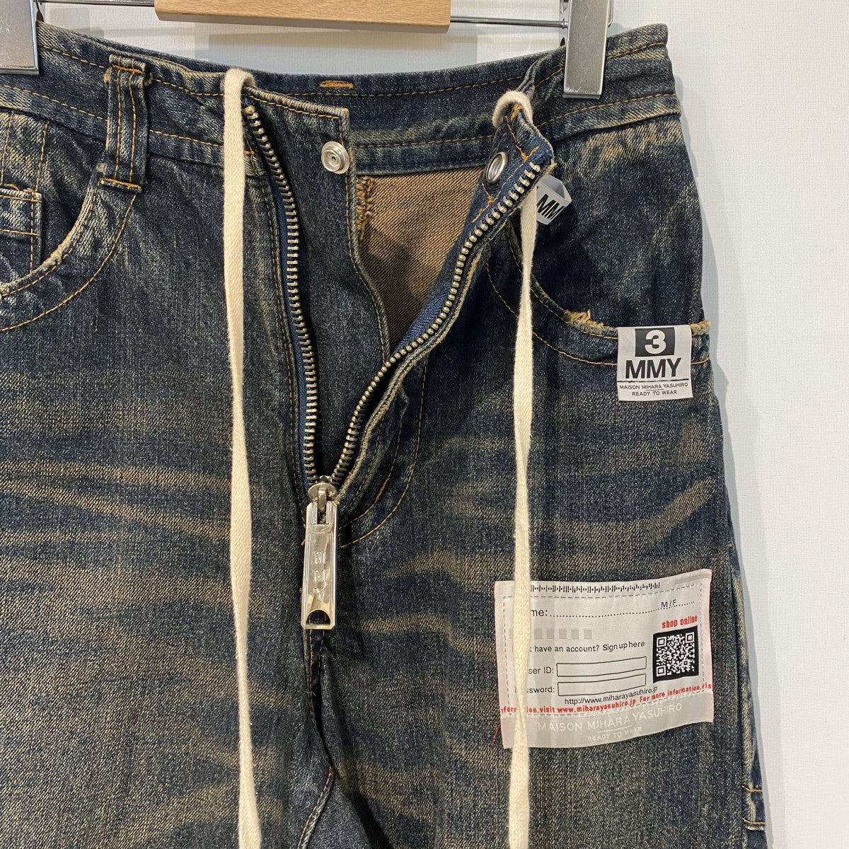 24AWPartly Huge Design Pants Vintageヴィンテージカットオフ加工バギーデニムパンツ - Image 5