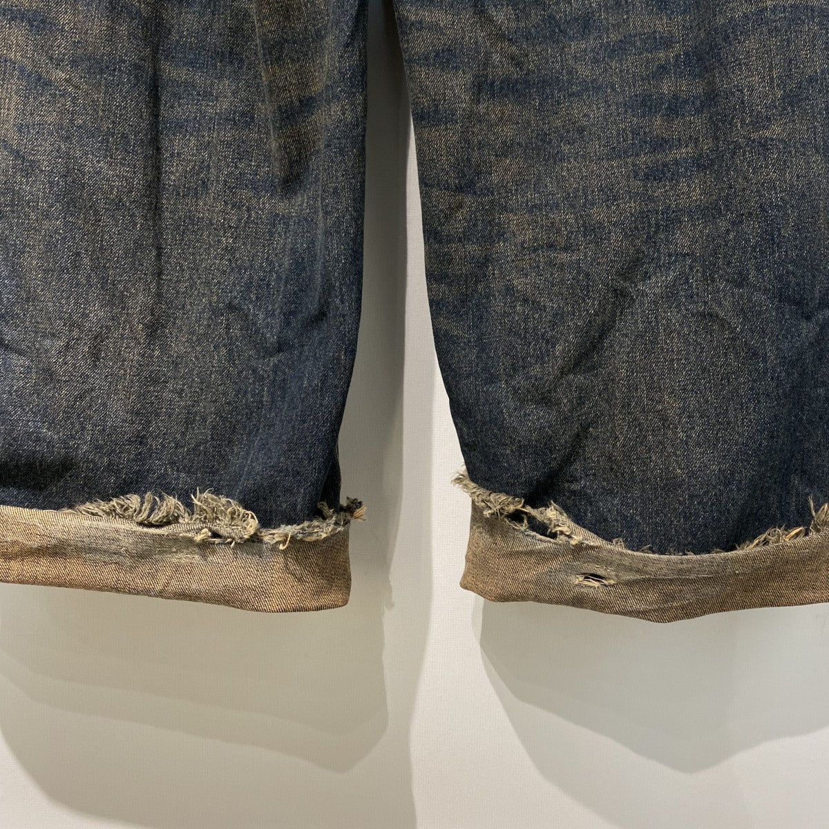 24AWPartly Huge Design Pants Vintageヴィンテージカットオフ加工バギーデニムパンツ - Image 8