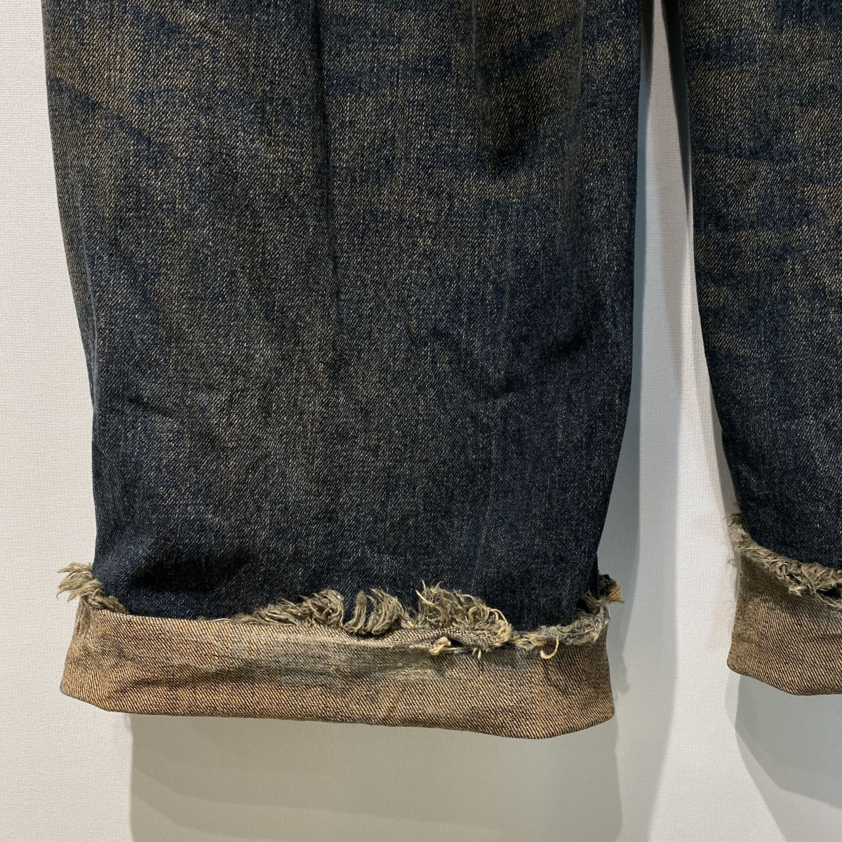 24AWPartly Huge Design Pants Vintageヴィンテージカットオフ加工バギーデニムパンツ - Image 9