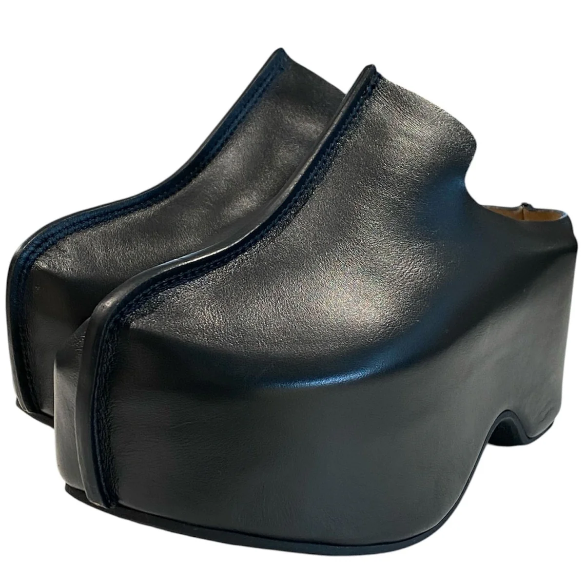Platform Leather Clogsレザープラットフォーム厚底サンダル