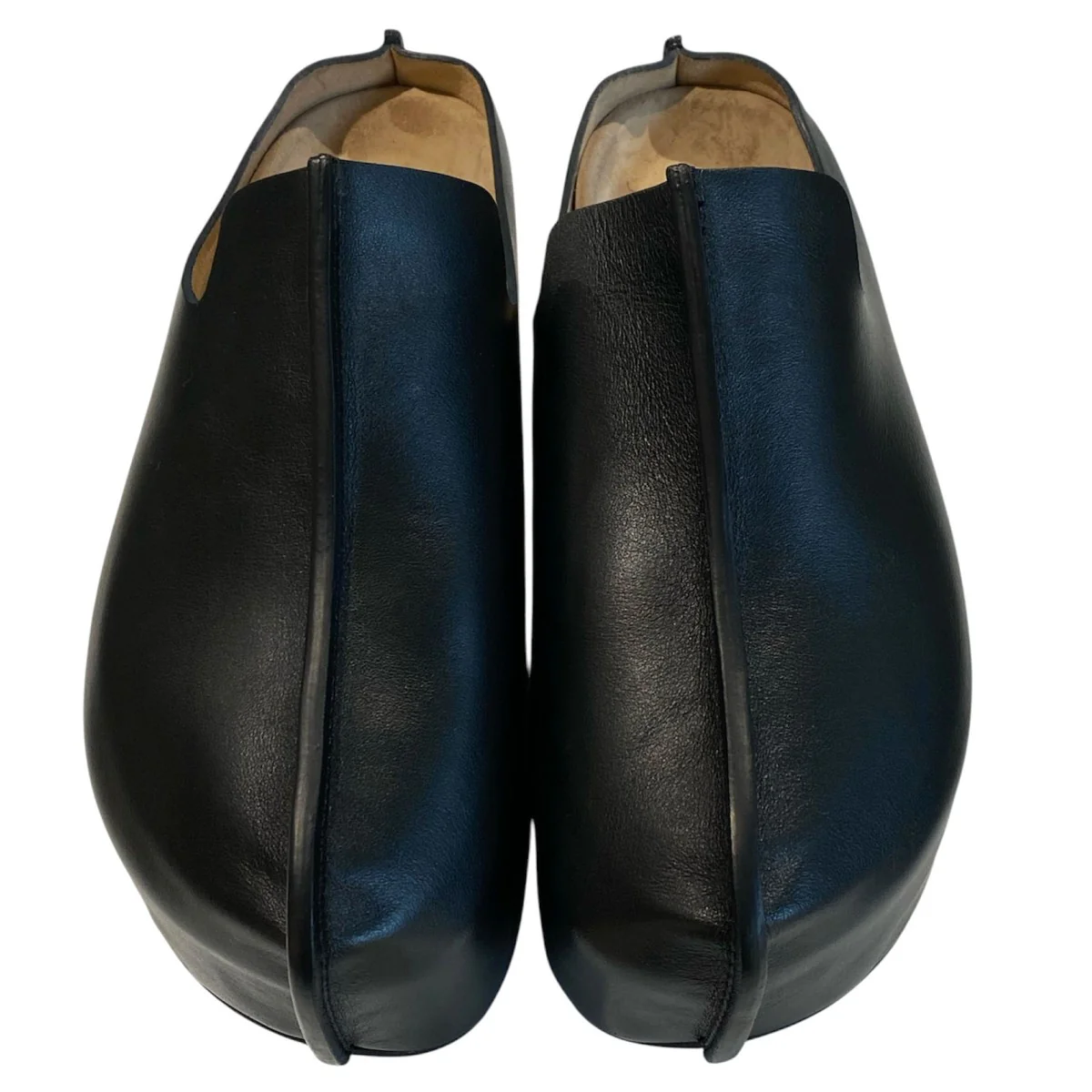 Platform Leather Clogsレザープラットフォーム厚底サンダル - Image 4