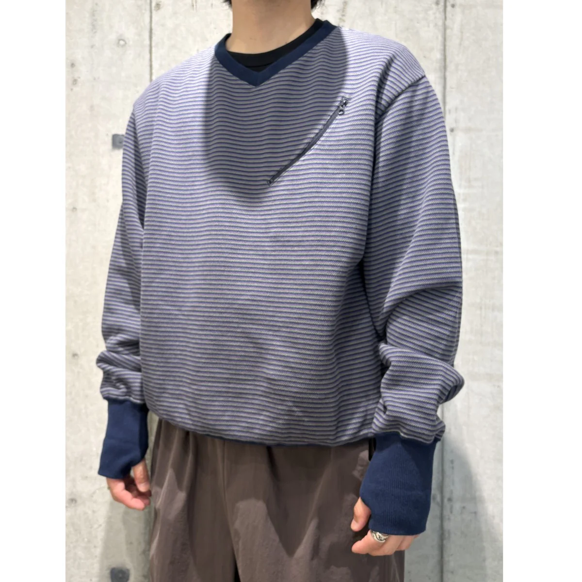 25AWHEAVY KANOKO V-NECK P/Oヘビーカノコボーダートップス - Image 2