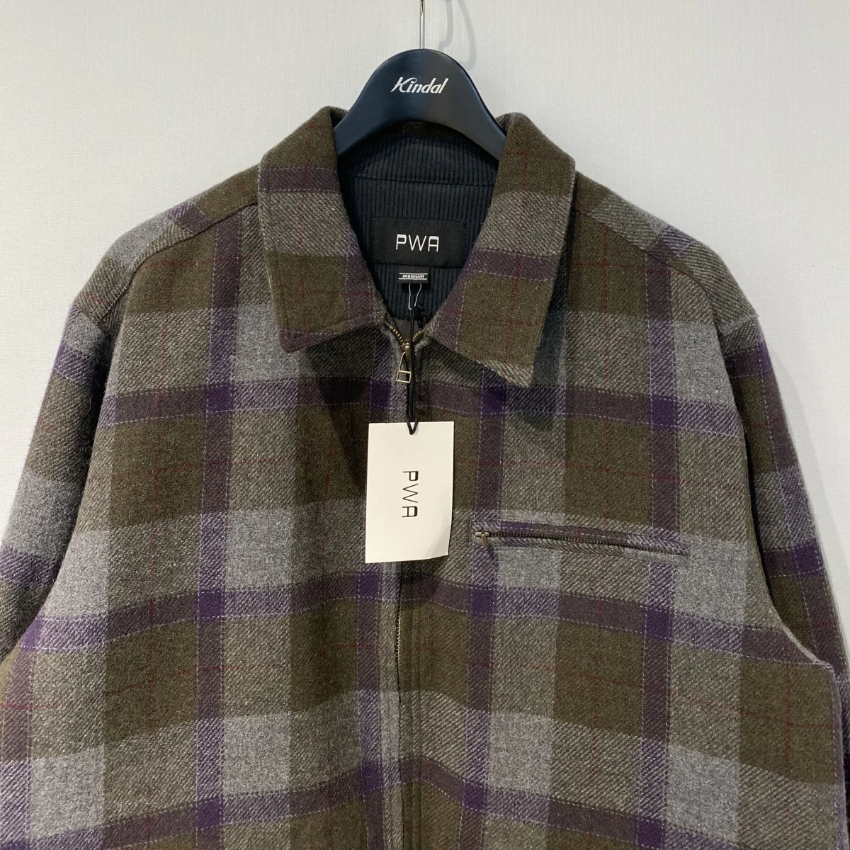 25AWRefine-Wool Chk JacketウールチェックZIPシャツジャケット - Image 4