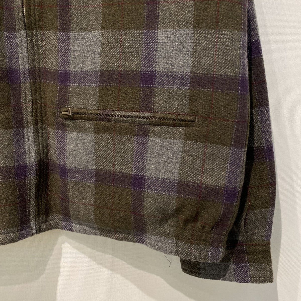 25AWRefine-Wool Chk JacketウールチェックZIPシャツジャケット - Image 5