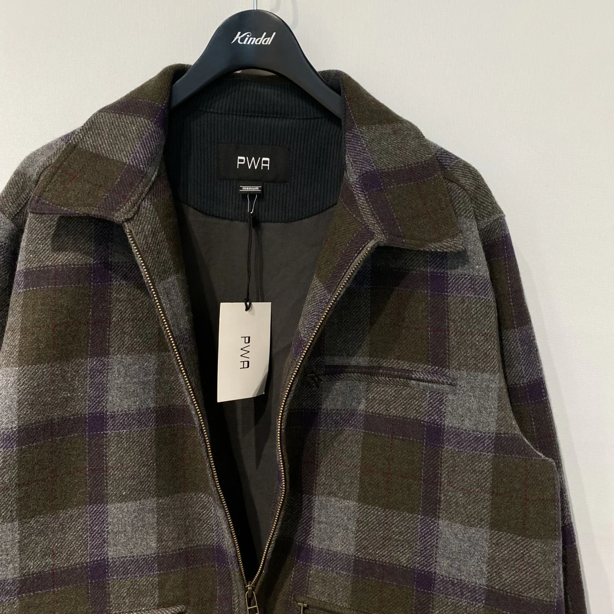 25AWRefine-Wool Chk JacketウールチェックZIPシャツジャケット - Image 6