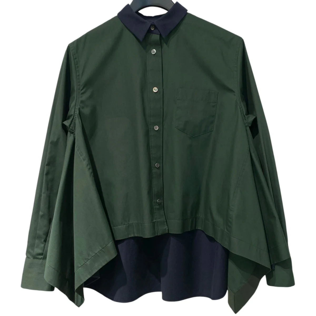 20SSSuiting Layered Shirt切替ドッキングレイヤードシャツ