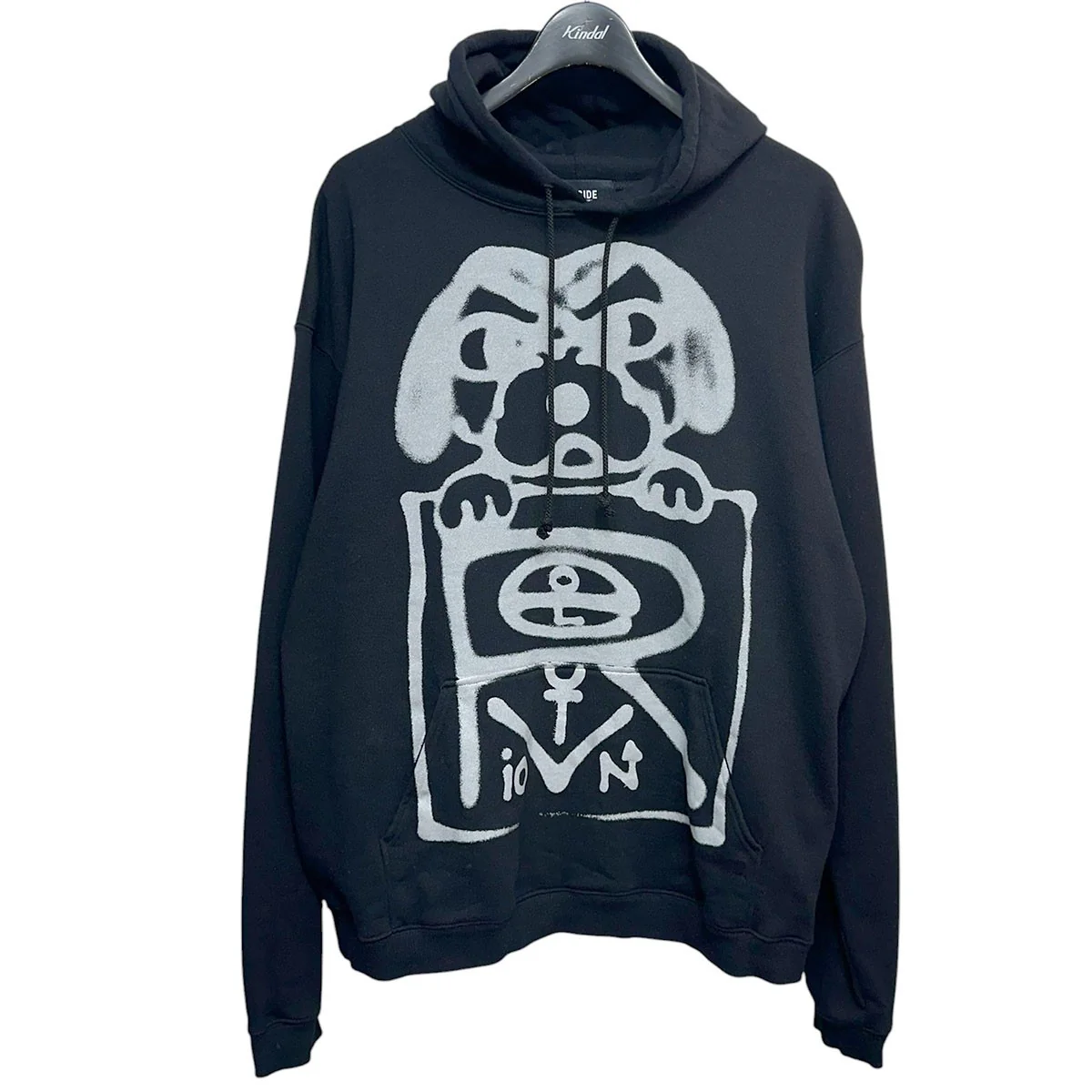 CHITO HoodieダブルネームドッグモチーフプリントプルオーバーフーディーSL-T17-004