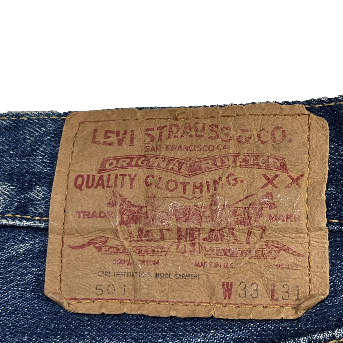 70S 50166前期サークルRポケットイエローステッチパンツ - Image 3