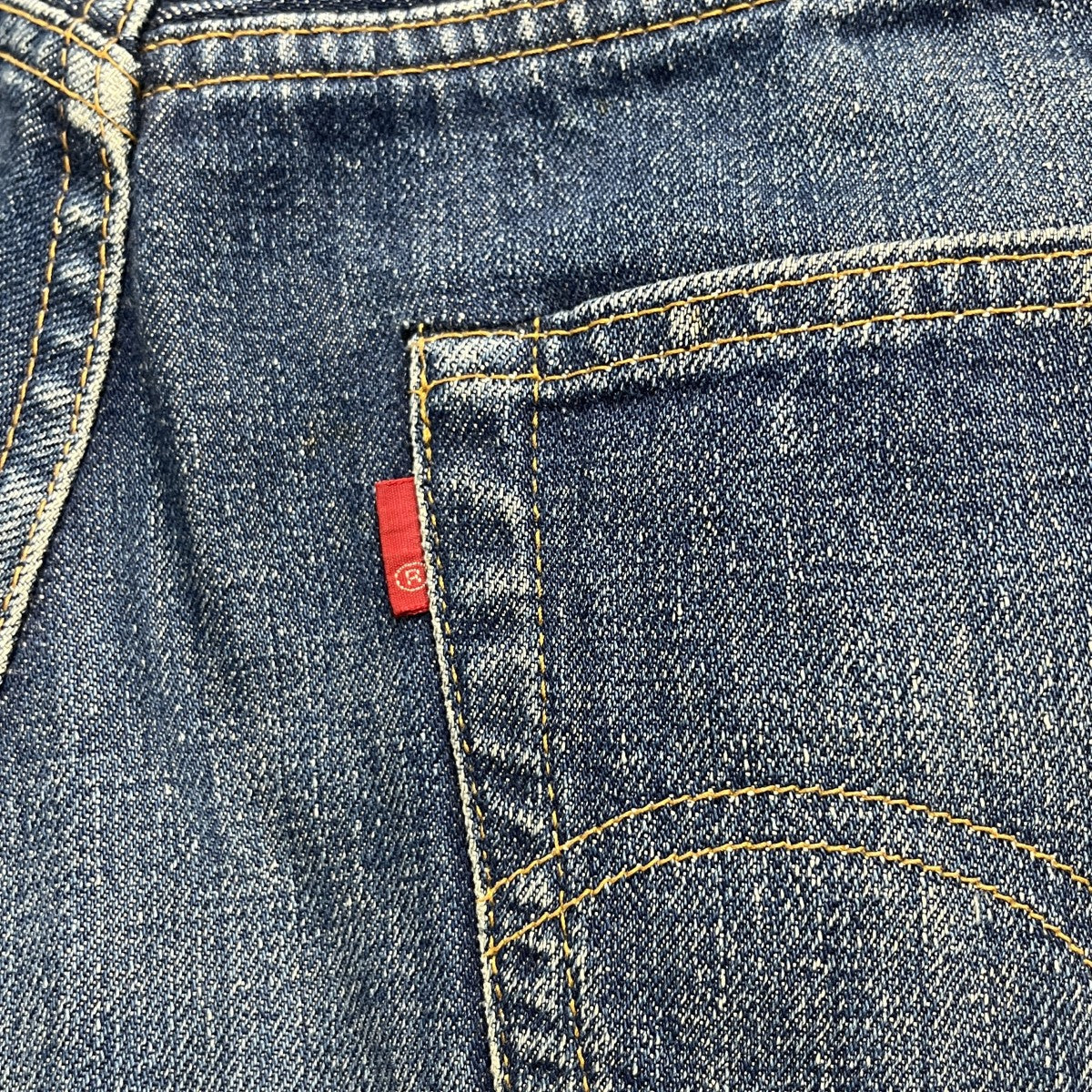 70S 50166前期サークルRポケットイエローステッチパンツ - Image 5