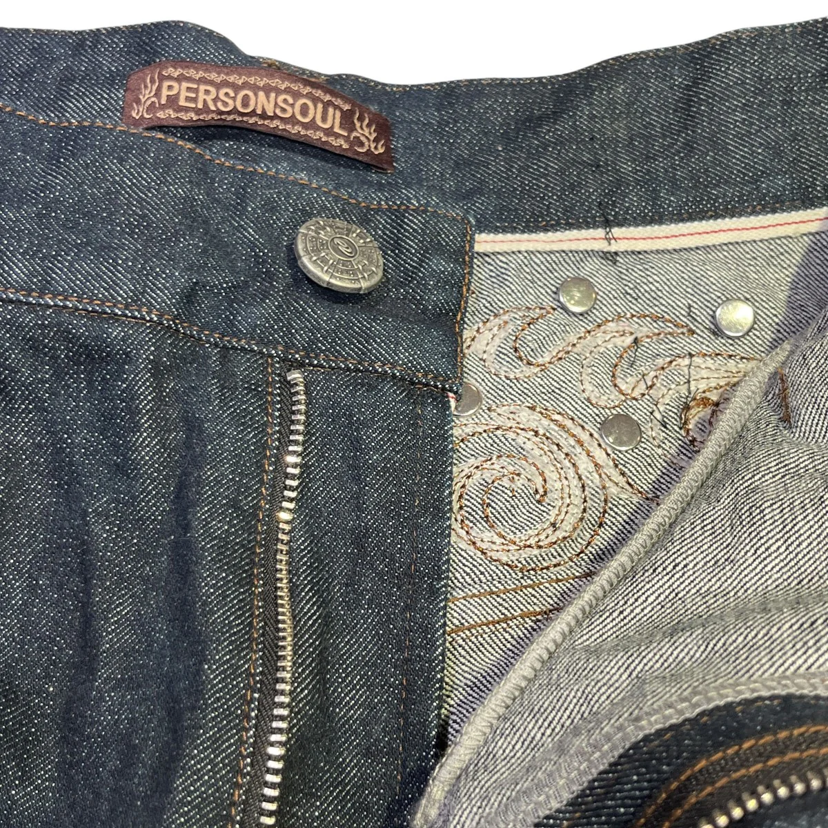 26SS Mythic Era Lightning Totem Patchwork Denim ジーンズ - Image 8