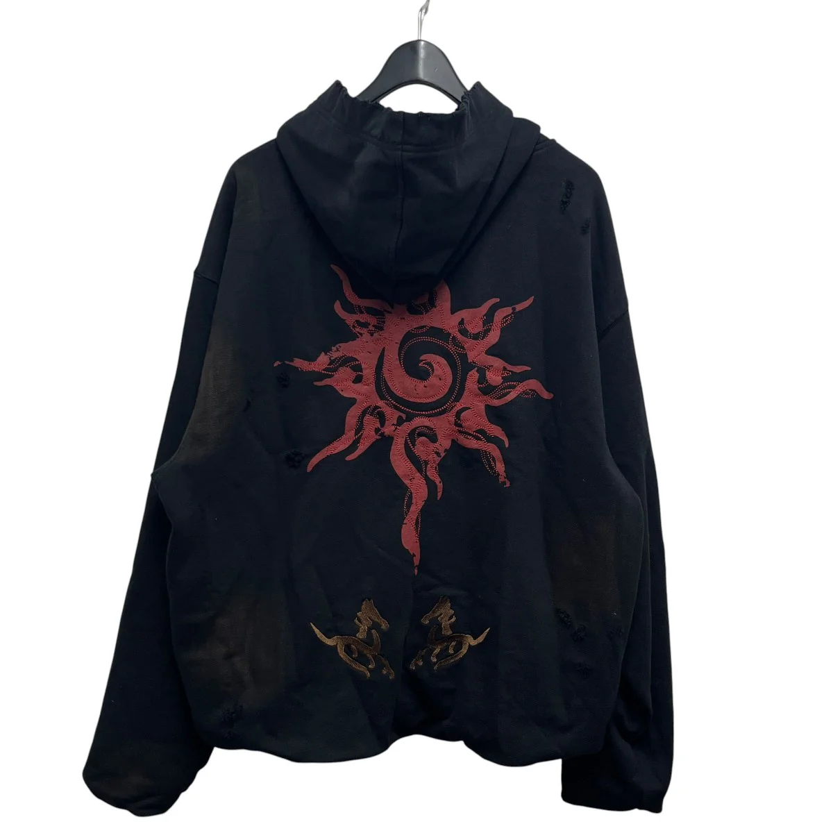 HORSE PRINT&SUN TOTEM HOODIE - Image 2