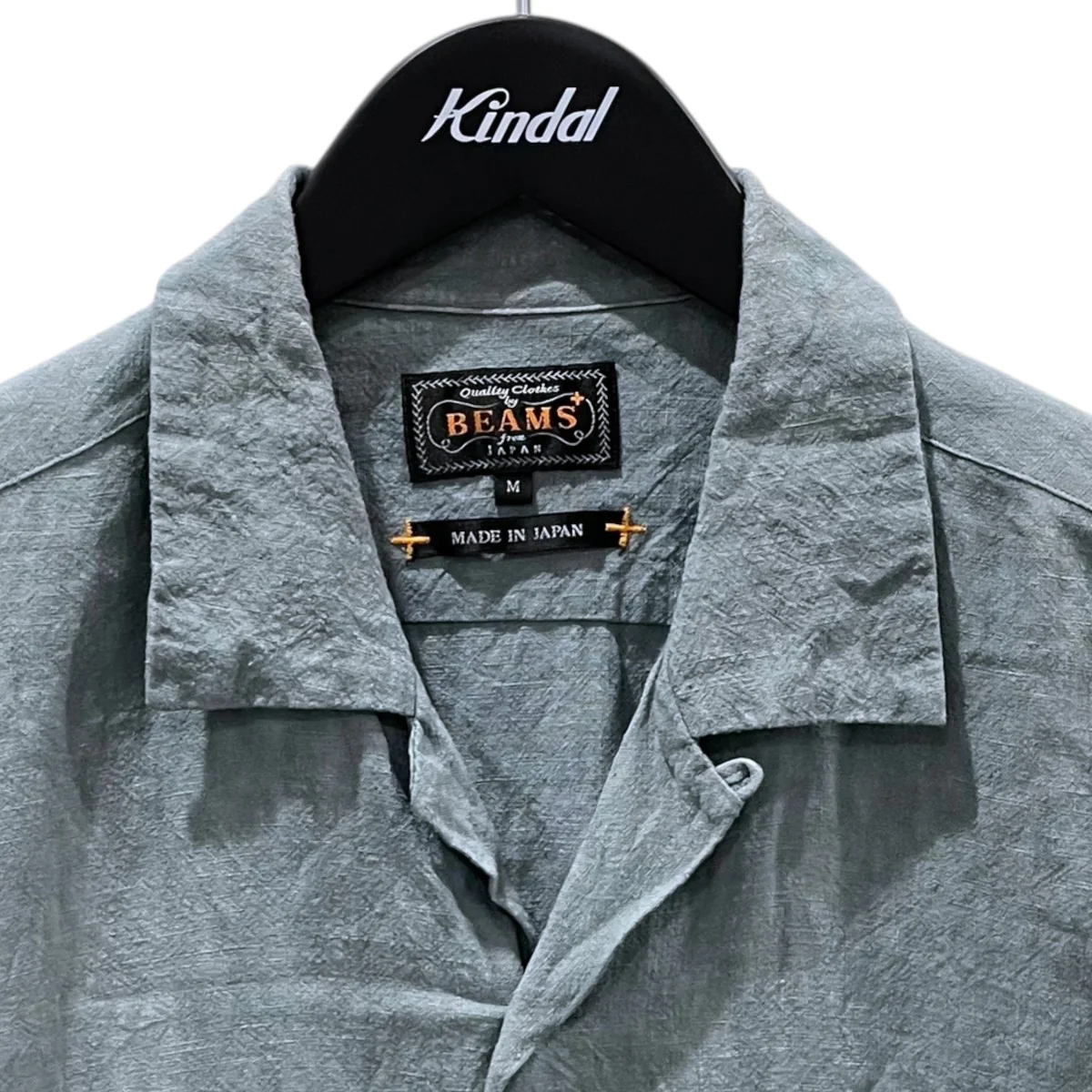 25SS オープンカラーリネン半袖シャツ Open Collar 1／40 Linen 38-01-0192-139 - Image 3
