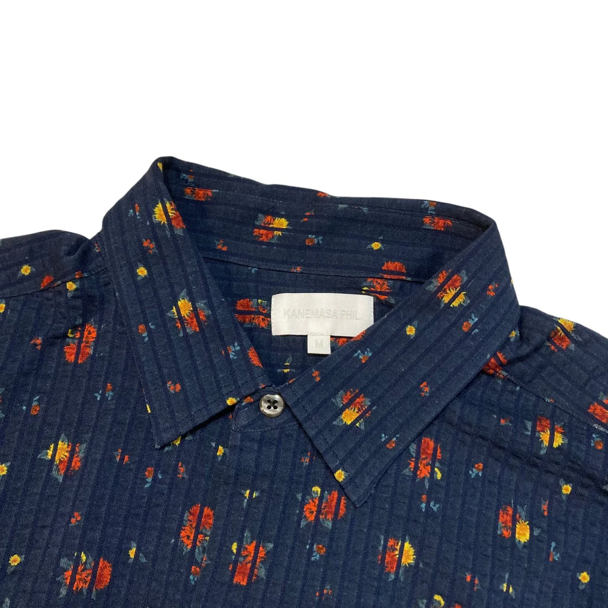 36G Linen Sucker Flower Atmosphere S S Shirt花柄半袖シャツKM25S-038P - Image 3