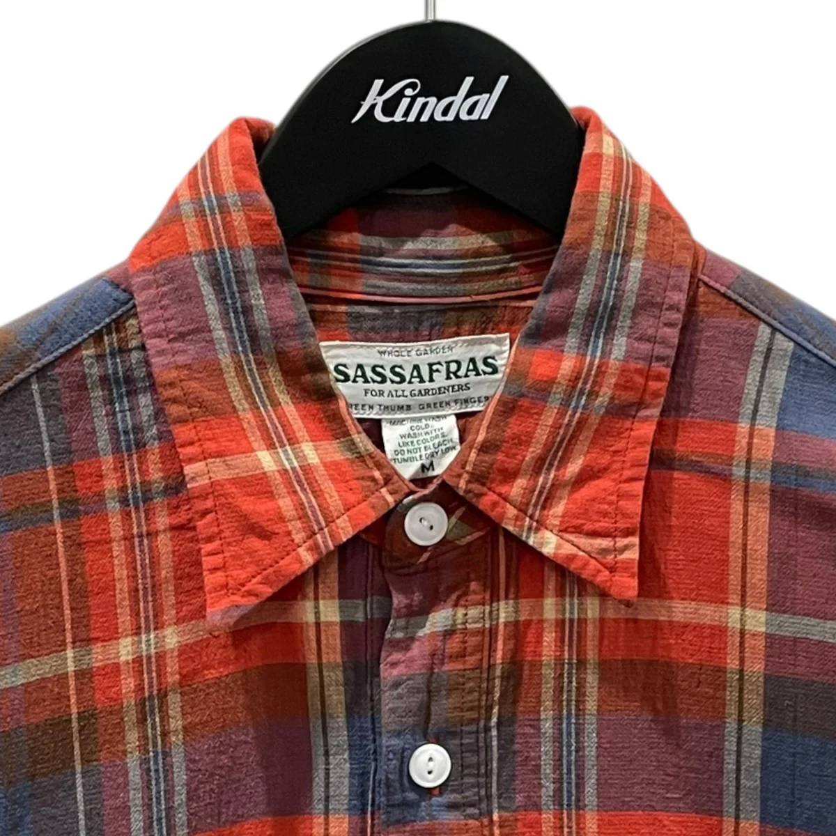 20SS チェック柄プルオーバー半袖シャツ Wheel Barrow Shell Shirt 1／2 ウィルバロー シェルシャツ SF-201660 - Image 3