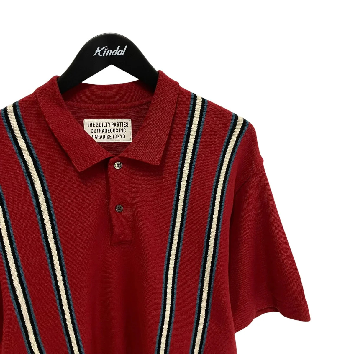 STRIPED KNIT POLO SHIRTポロシャツ24SS-WMK-KN12 - Image 3