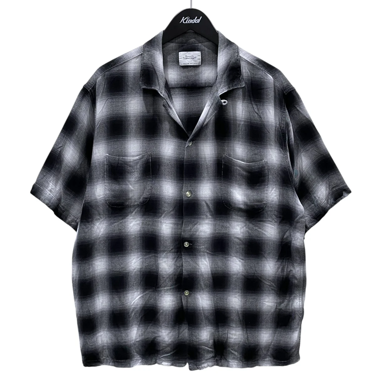 オンブレチェック柄オープンカラー半袖シャツ 60S OMBRE LOOP COLLAR S/S SHIRTS 60s オンブレループカラー ショートスリーブシャツ