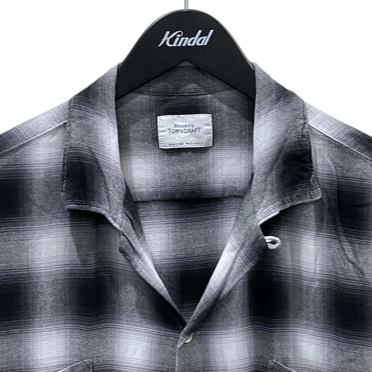 オンブレチェック柄オープンカラー半袖シャツ 60S OMBRE LOOP COLLAR S/S SHIRTS 60s オンブレループカラー ショートスリーブシャツ - Image 3