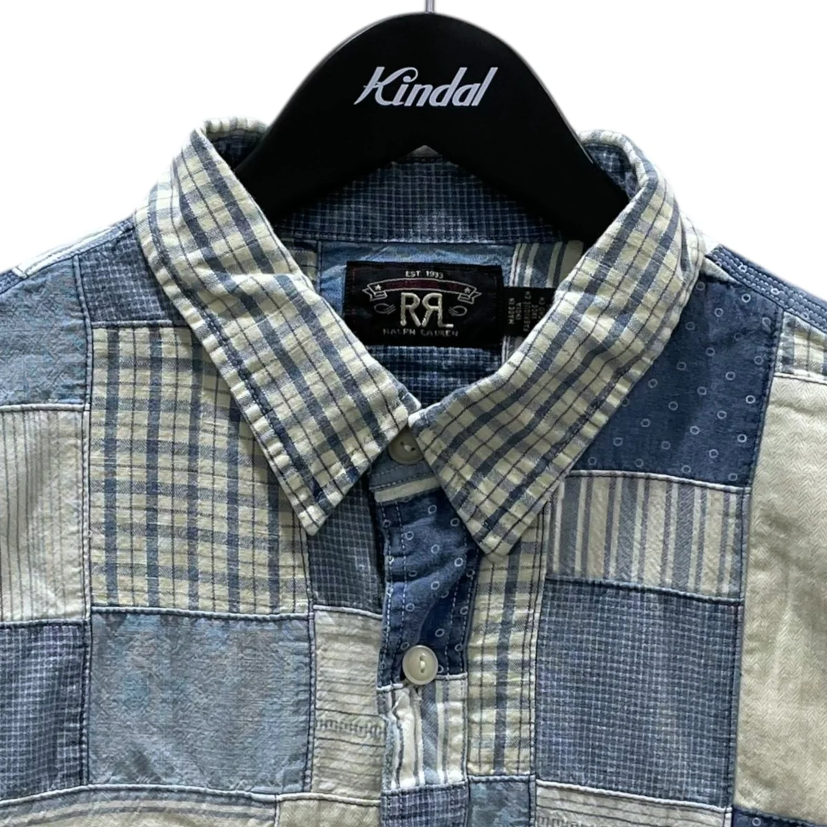 24SS パッチワーク半袖シャツ Farrell Patchwork Cotton Shirt ファレル・パッチワーク・コットン・シャツ - Image 3