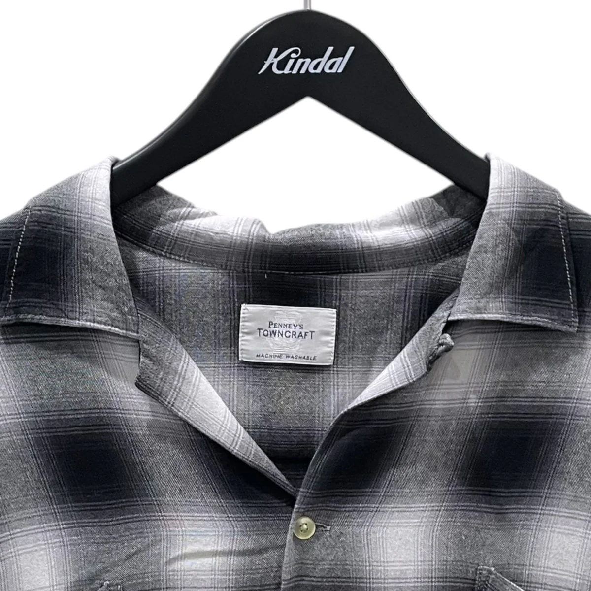 オンブレチェック柄オープンカラー半袖シャツ 60S OMBRE LOOP COLLAR S/S SHIRTS 60s オンブレループカラー ショートスリーブシャツ - Image 3
