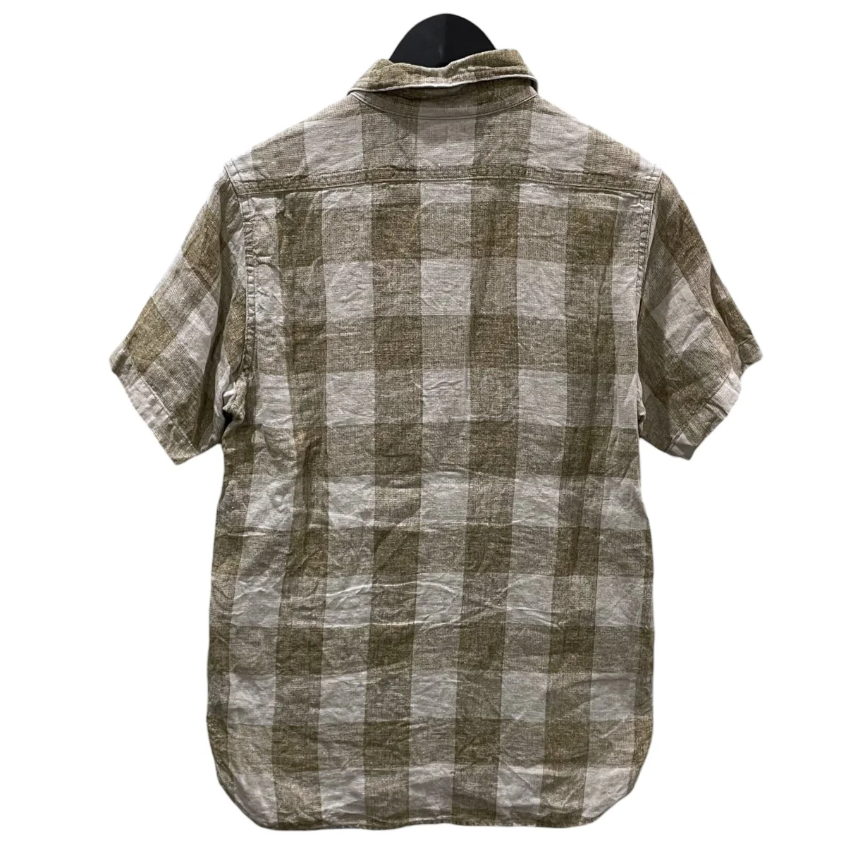 16SS ブロックチェック柄リネン半袖シャツ WW1 S．S． SHIRT LINEN CHECK WW1 ショートスリーブシャツ リネンチェック 8020011011 - Image 2