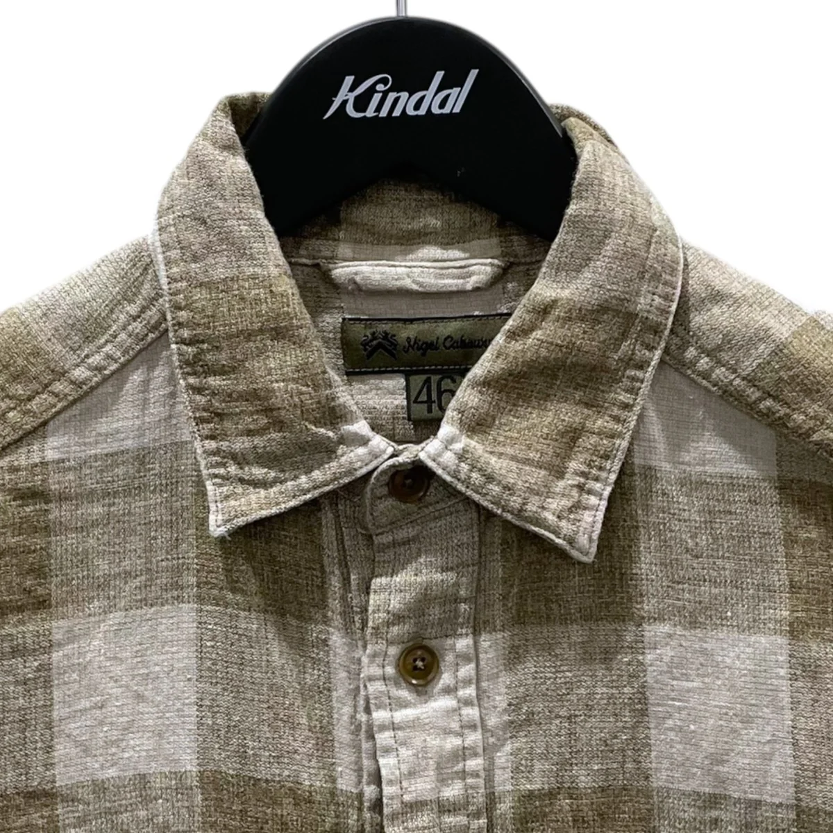 16SS ブロックチェック柄リネン半袖シャツ WW1 S．S． SHIRT LINEN CHECK WW1 ショートスリーブシャツ リネンチェック 8020011011 - Image 3