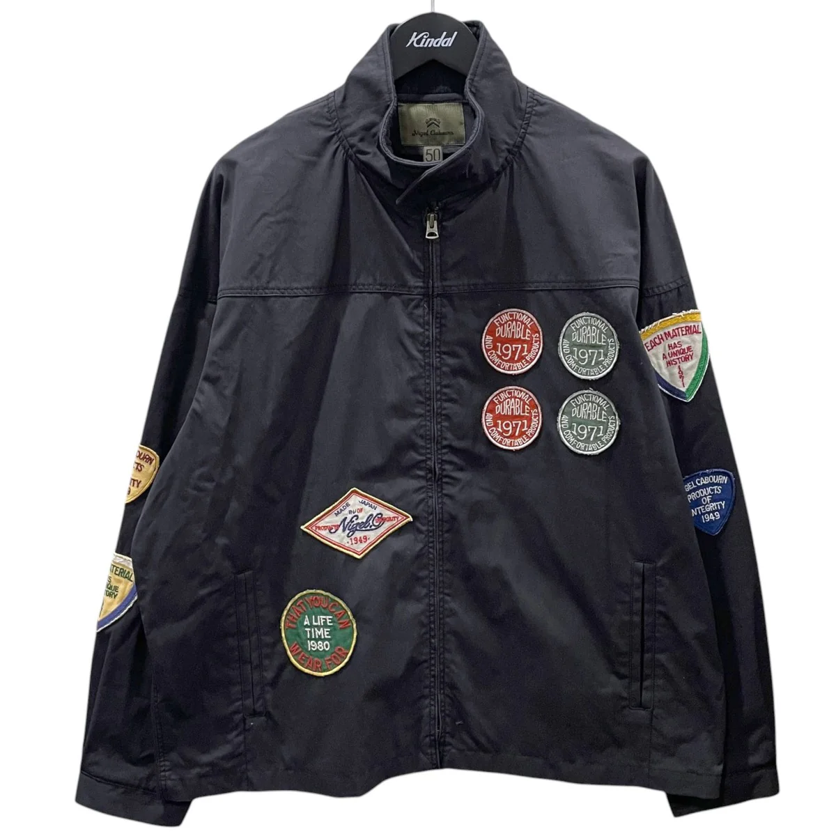 25SS ジップアップジャケット CAPSLEEVE WAPPEN JACKET - COTTON NYLON PIN OX キャップスリーブ ワッペン ジャケット 8050-00-30001
