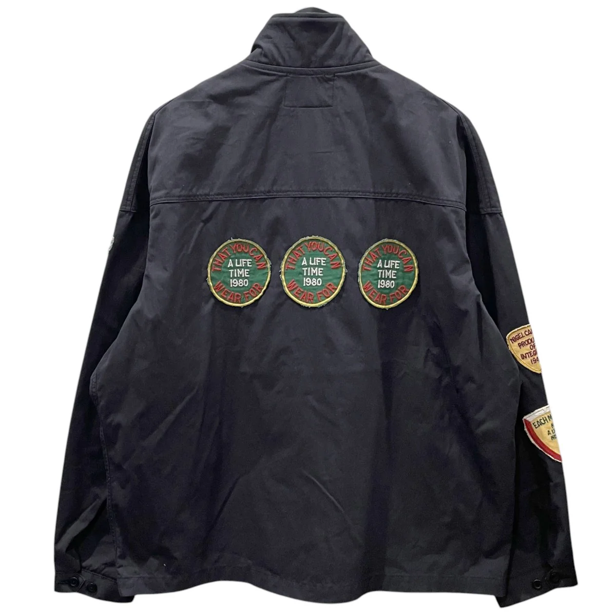 25SS ジップアップジャケット CAPSLEEVE WAPPEN JACKET - COTTON NYLON PIN OX キャップスリーブ ワッペン ジャケット 8050-00-30001 - Image 2