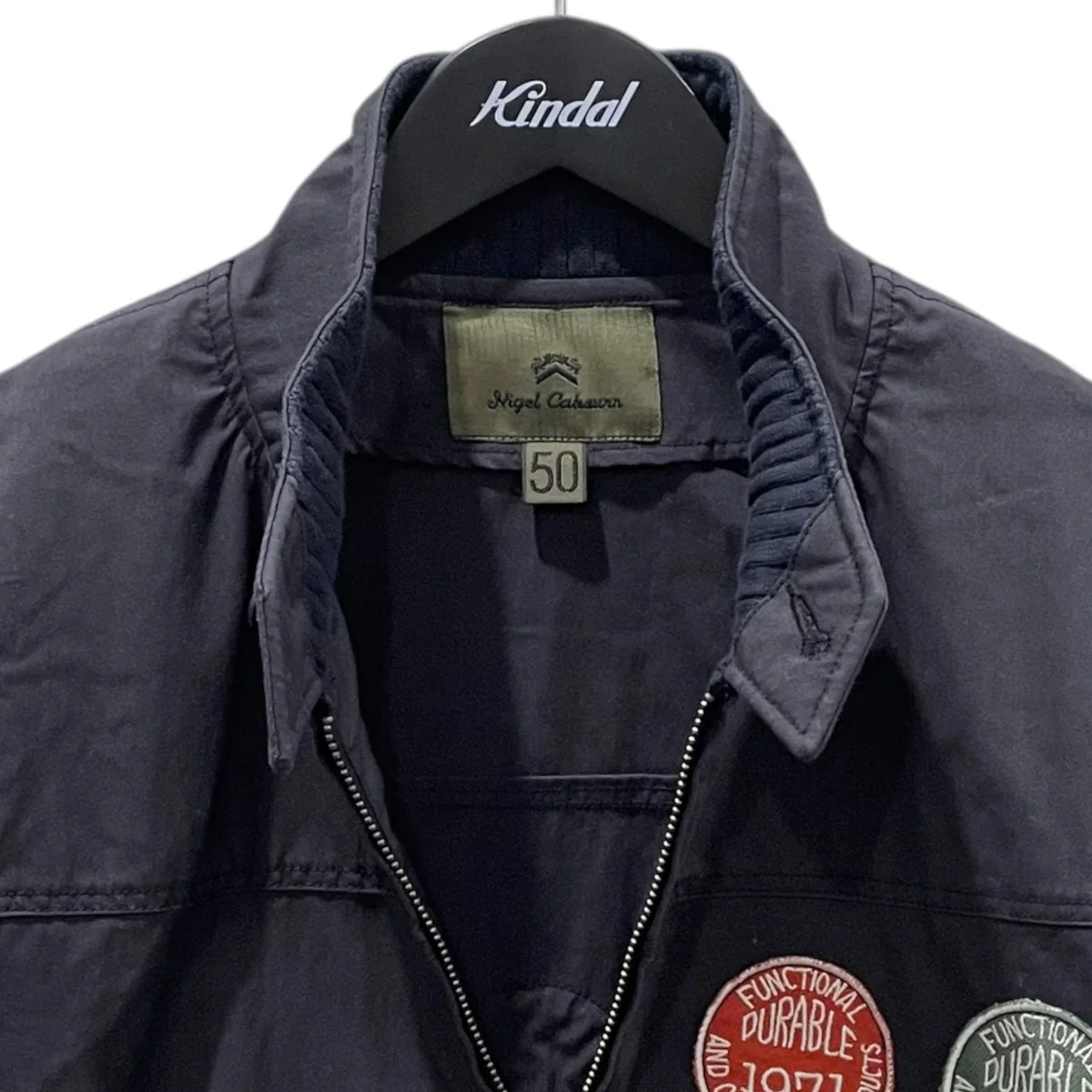 25SS ジップアップジャケット CAPSLEEVE WAPPEN JACKET - COTTON NYLON PIN OX キャップスリーブ ワッペン ジャケット 8050-00-30001 - Image 3