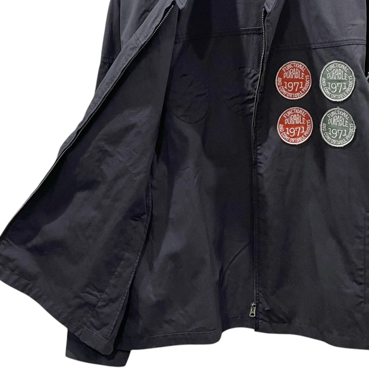 25SS ジップアップジャケット CAPSLEEVE WAPPEN JACKET - COTTON NYLON PIN OX キャップスリーブ ワッペン ジャケット 8050-00-30001 - Image 4