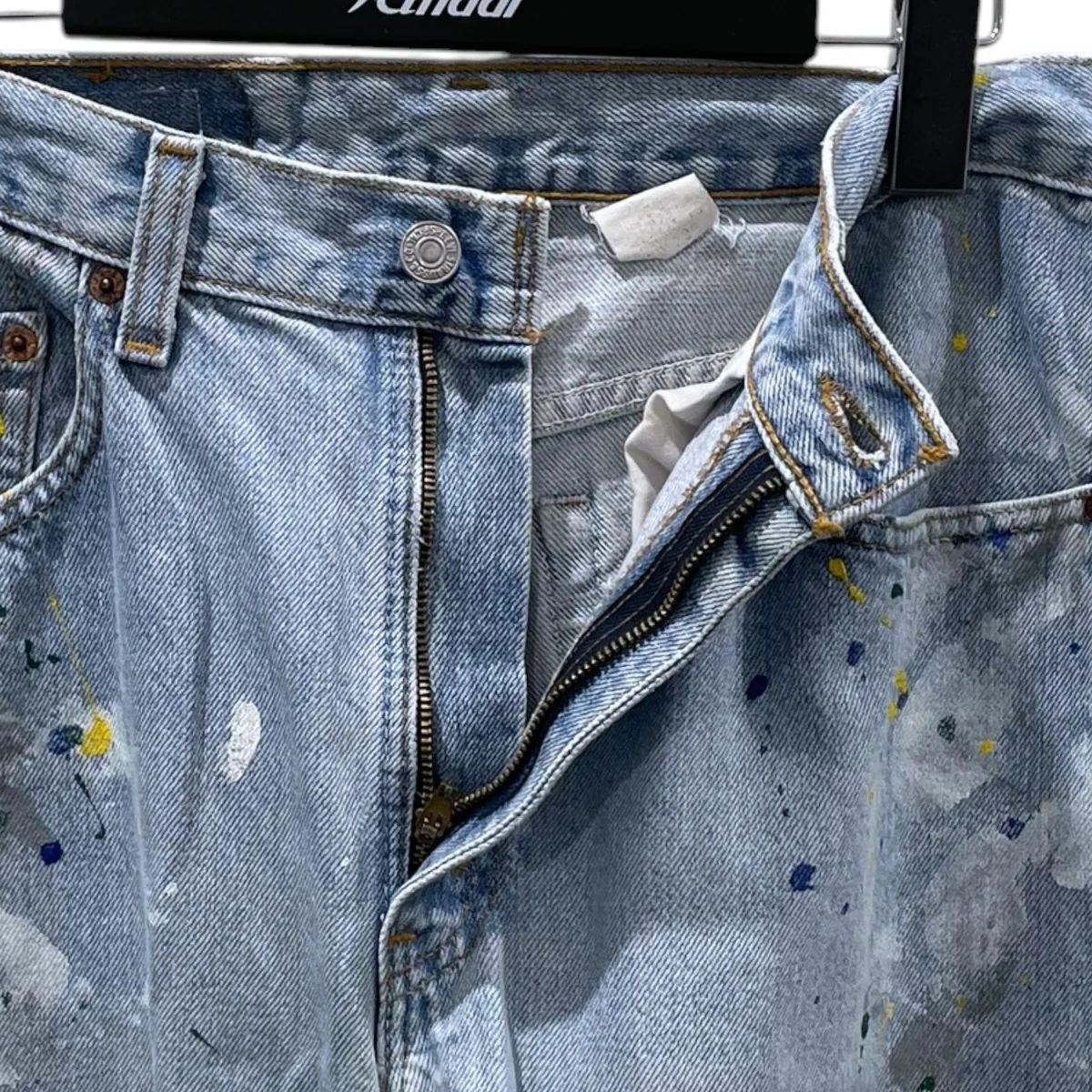ペイント加工リメイクデニムパンツ - Image 3