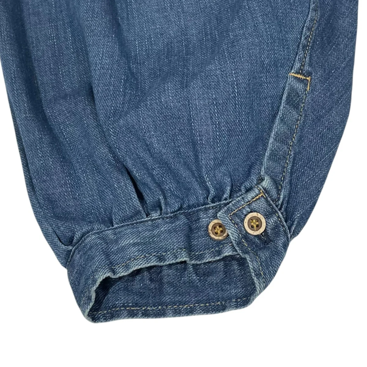 25SS プルオーバーデニムシャツ 45 Petit Denim Puff Sleeve Blouse 45プチデニムパフブリッジブラウス 70730023 - Image 4