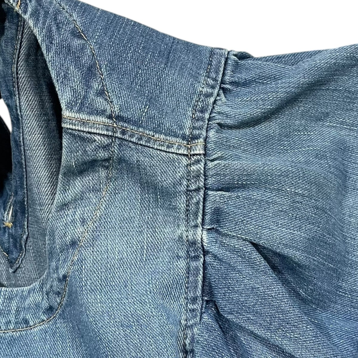25SS プルオーバーデニムシャツ 45 Petit Denim Puff Sleeve Blouse 45プチデニムパフブリッジブラウス 70730023 - Image 5