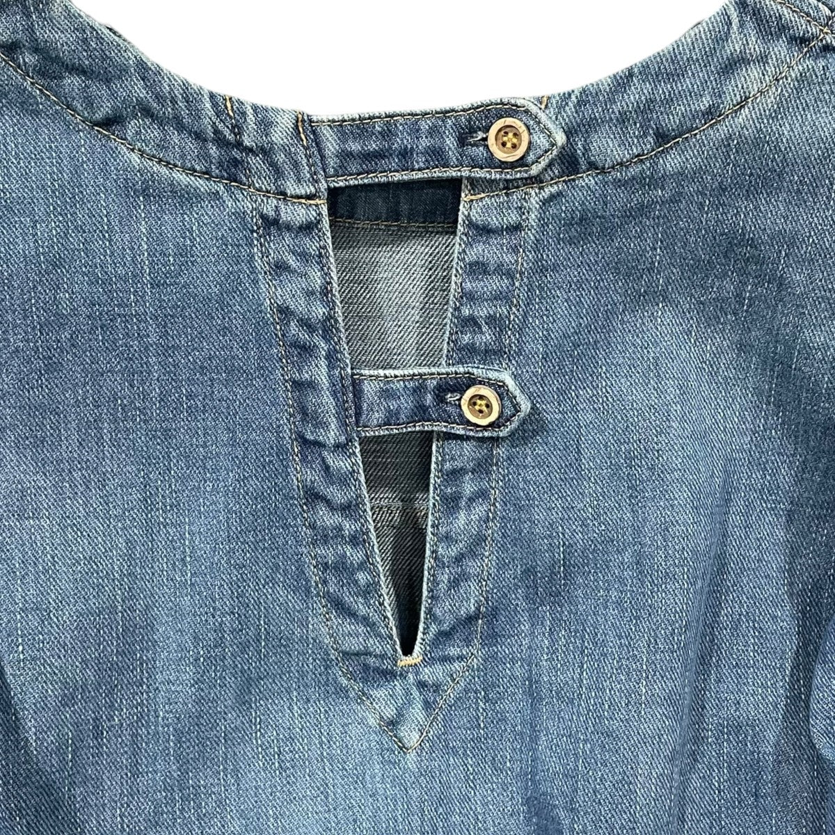 25SS プルオーバーデニムシャツ 45 Petit Denim Puff Sleeve Blouse 45プチデニムパフブリッジブラウス 70730023 - Image 7