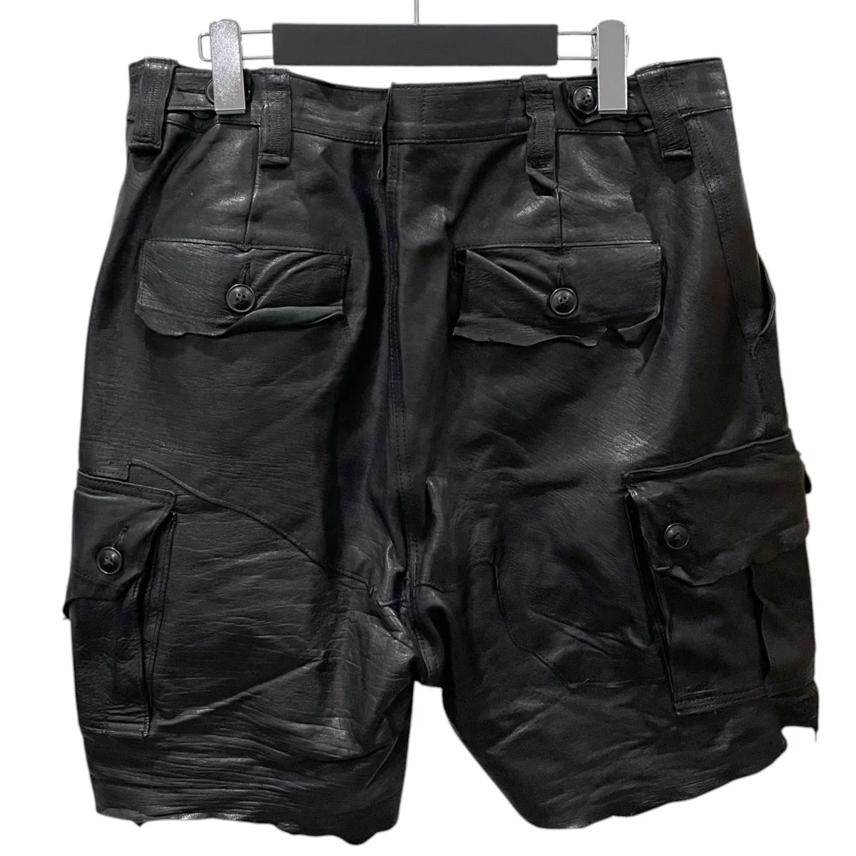 レザーカーゴショーツ レイジー Leather Cargo Shorts LAZY - Image 2