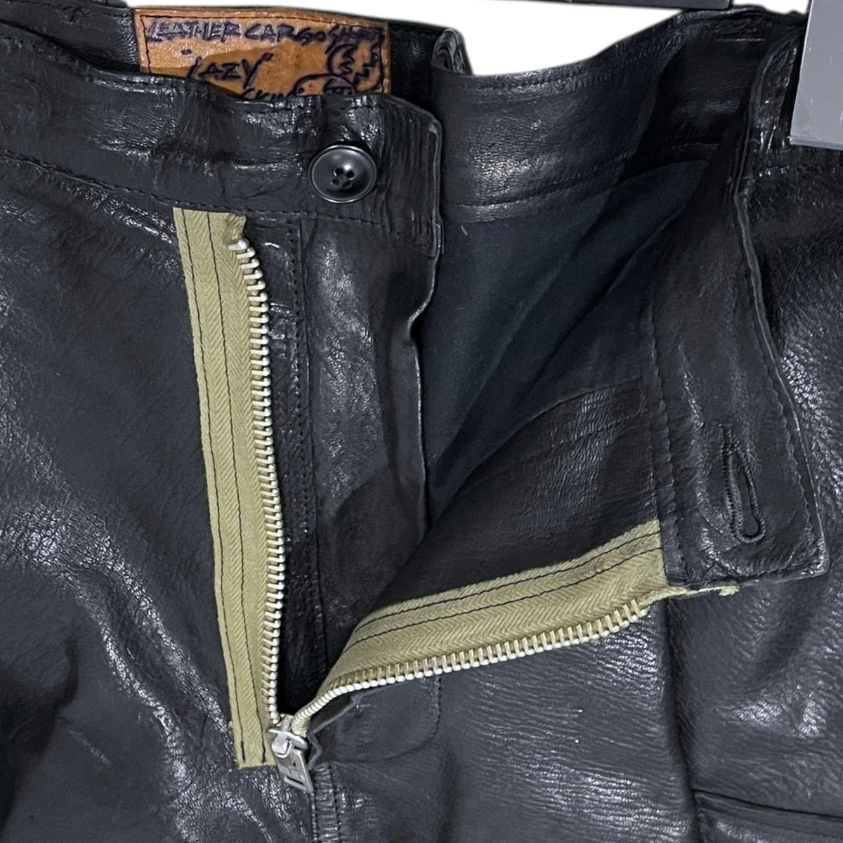 レザーカーゴショーツ レイジー Leather Cargo Shorts LAZY - Image 3