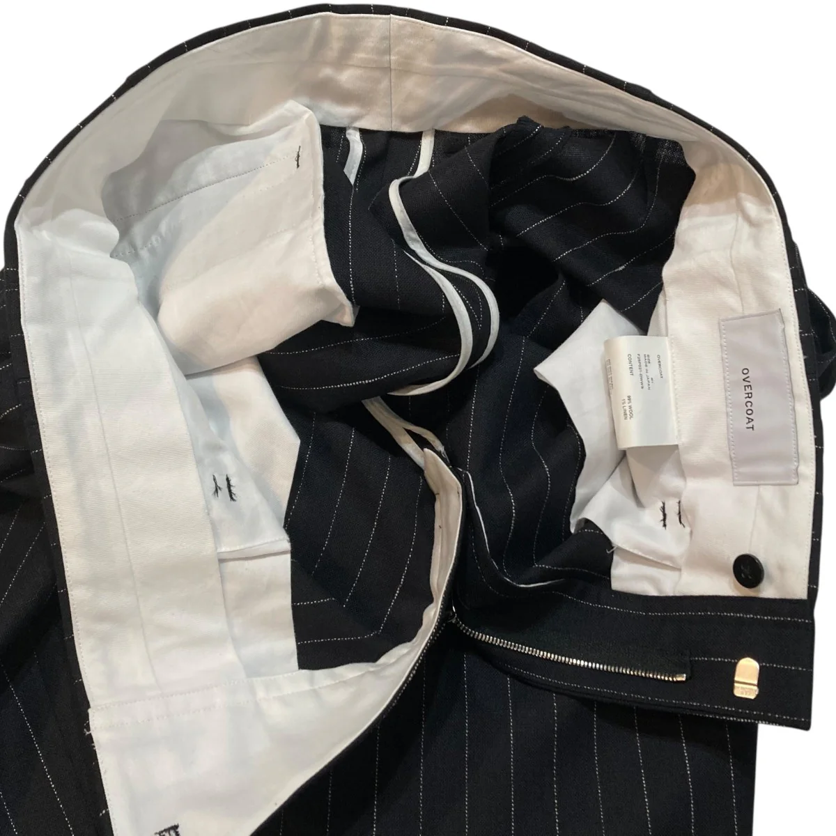5 TUCK TROUSER IN WOOL PINSTRIPEストライプタックウールパンツF25P021-DWWS - Image 6