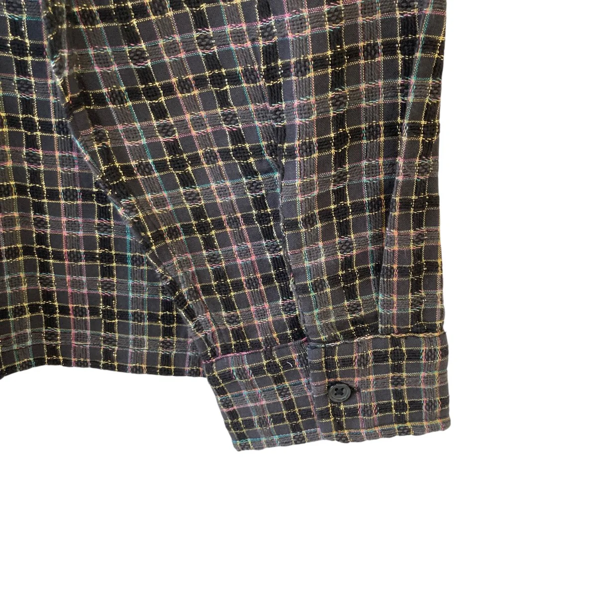 Metallic Plaid Zip Up Shirtジップジャケット - Image 3
