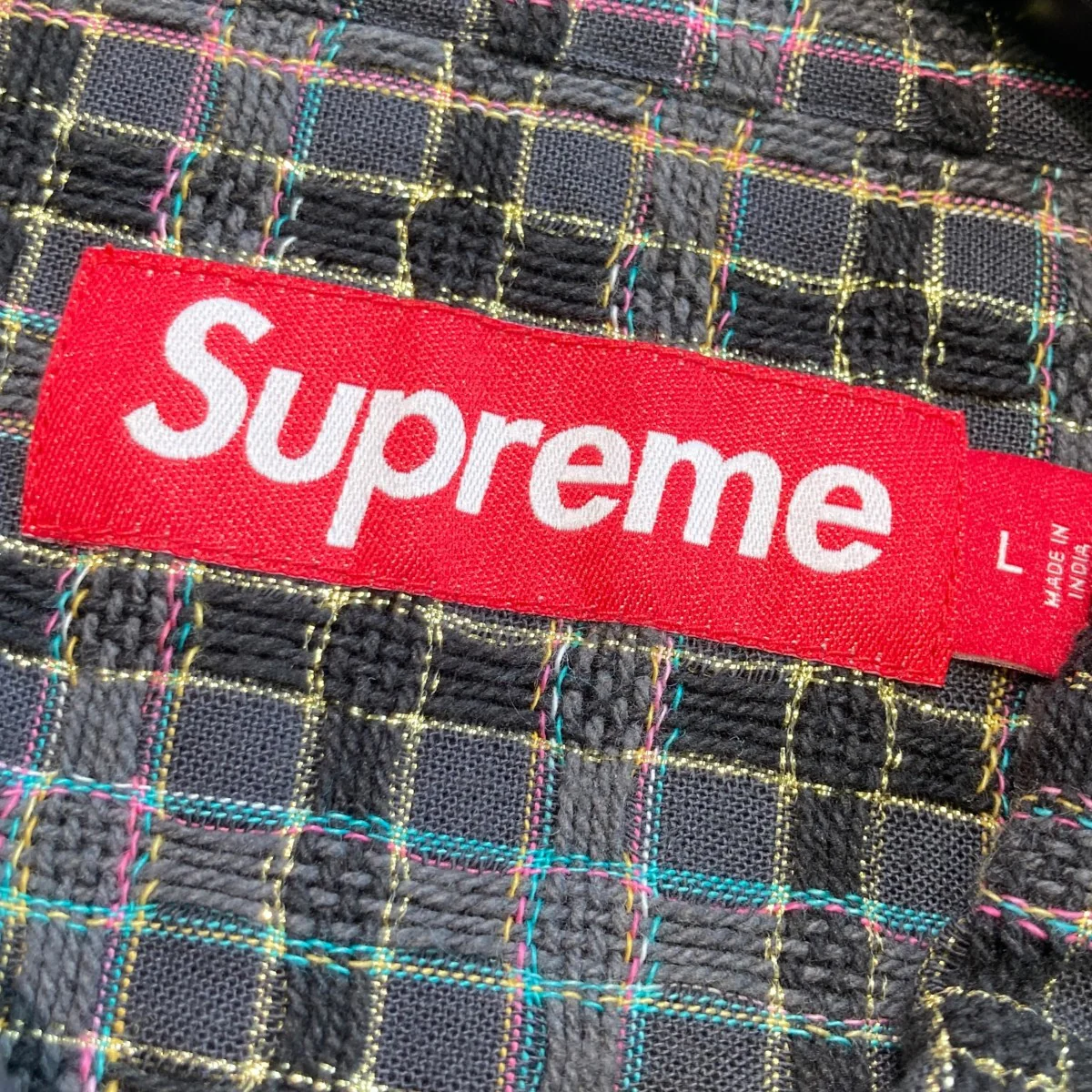 Metallic Plaid Zip Up Shirtジップジャケット - Image 4