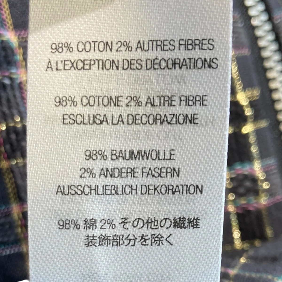 Metallic Plaid Zip Up Shirtジップジャケット - Image 5
