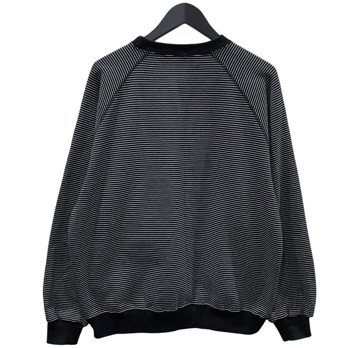 25AW ボーダー柄ロゴ刺繍裏起毛スウェットトレーナー BORDER CREW NECK SWEAT ボーダークルーネックスウェット AW25BRENCT01NTL - Image 2