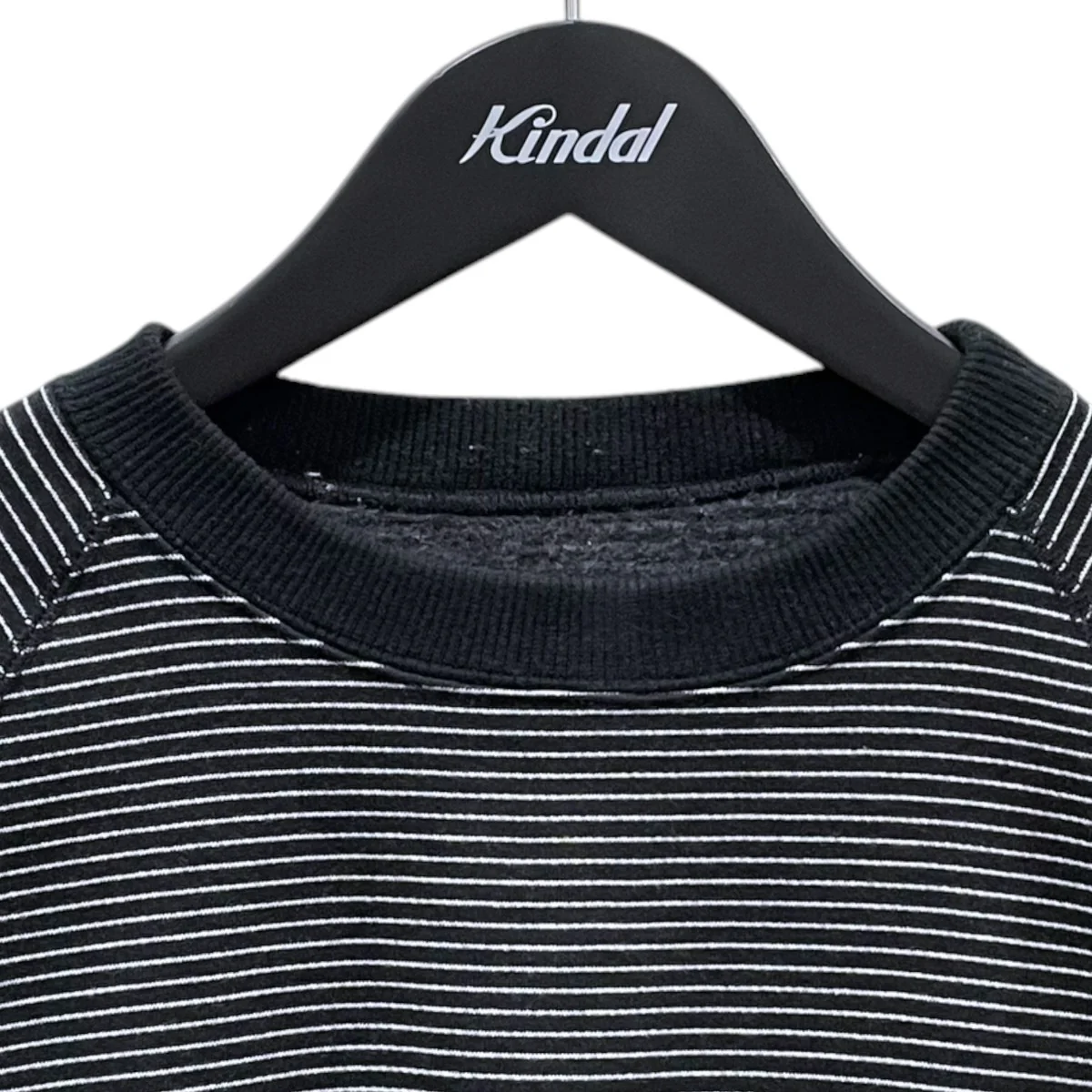 25AW ボーダー柄ロゴ刺繍裏起毛スウェットトレーナー BORDER CREW NECK SWEAT ボーダークルーネックスウェット AW25BRENCT01NTL - Image 3