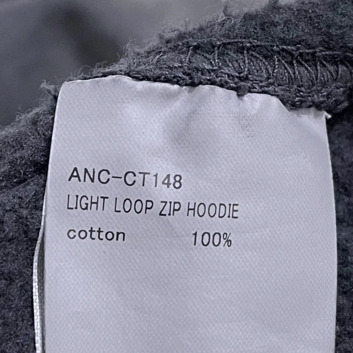 26SS 裏起毛ハーフジッププルオーバーパーカー LIGHT LOOP ZIP HOODIE ライト ループ ジップフーディ ANC-CT148 - Image 6