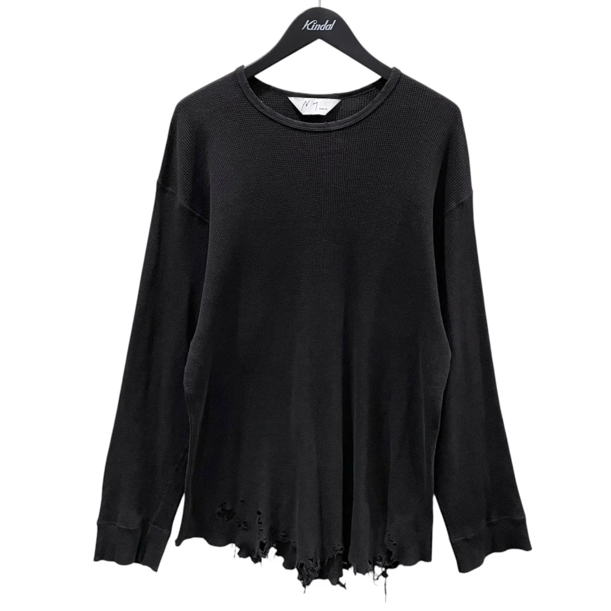 ダメージ加工ワッフルクルーロングスリーブ DAMAGE WAFFLE CREW LS ANC-STD-CT03