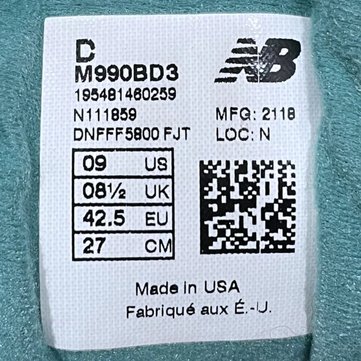 スニーカー M990BD3 MADE IN USA - Image 8