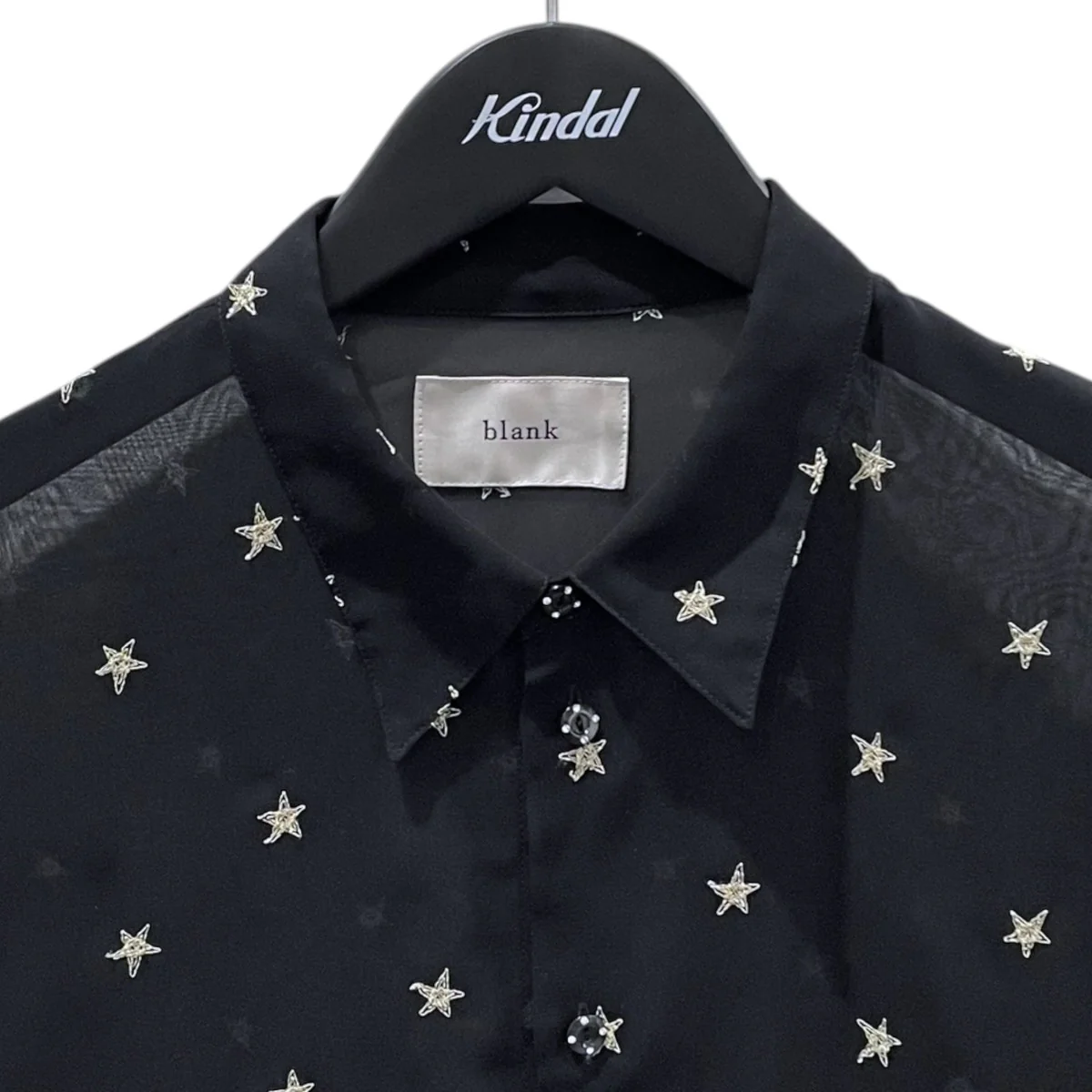 星刺繍シアーシャツ STAR EMBROIDERY SHEER SHIRT スターエンブロイダリー シアーシャツ 025001002001001002 - Image 3